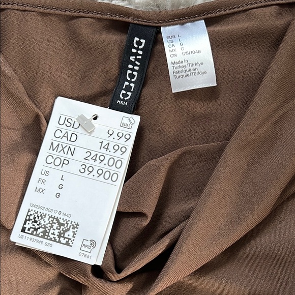 H&M Divided Brown Draped Sleeveless Tank - Picture 2 of 5